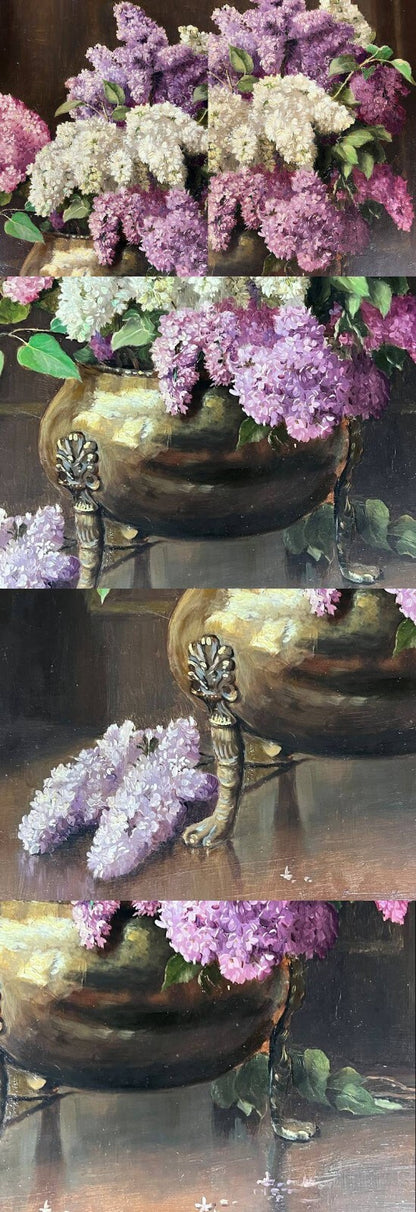 Albert John Sherman (Australian) Original Flower Painting Oil On Board Signed