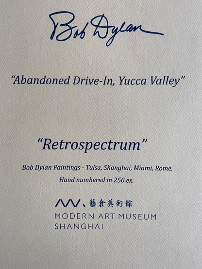 Bob Dylan Lithograph Coa Signed Op Numbered By Hand Art Museum &