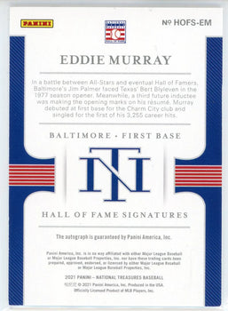 Eddie Murray Autographed 2021 Panini National Treasures Class Of 2003 Card #Hofs