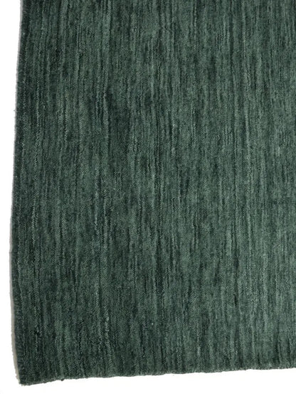 Carpet Dark Green Solid Design Hand-Loomed 6X6 Gabbeh Wool Square Rug Oriental