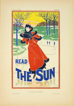 Poster The Sun By Rhead For Affiches Etrangeres 1897 Original Vintage