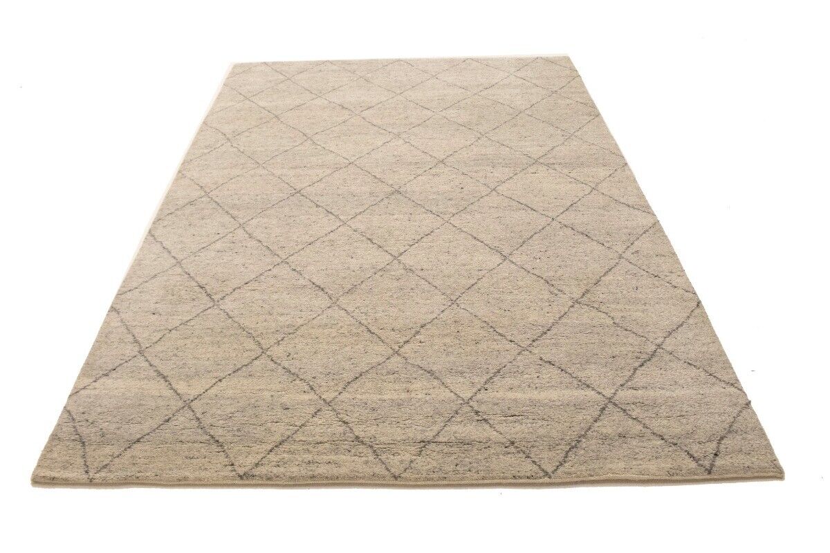 6X9 Ft Handmade Moroccan Oriental Rug Geometric