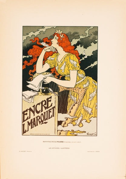 Grasset  Encre Marquet  Original 1896 Chaix Lithograph  Les Affiches Illustr
