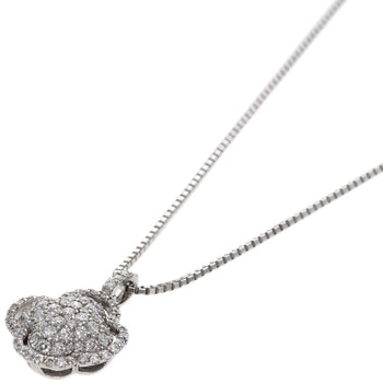 0.8Ct Diamond Necklace K18 White Gold 5.6G
