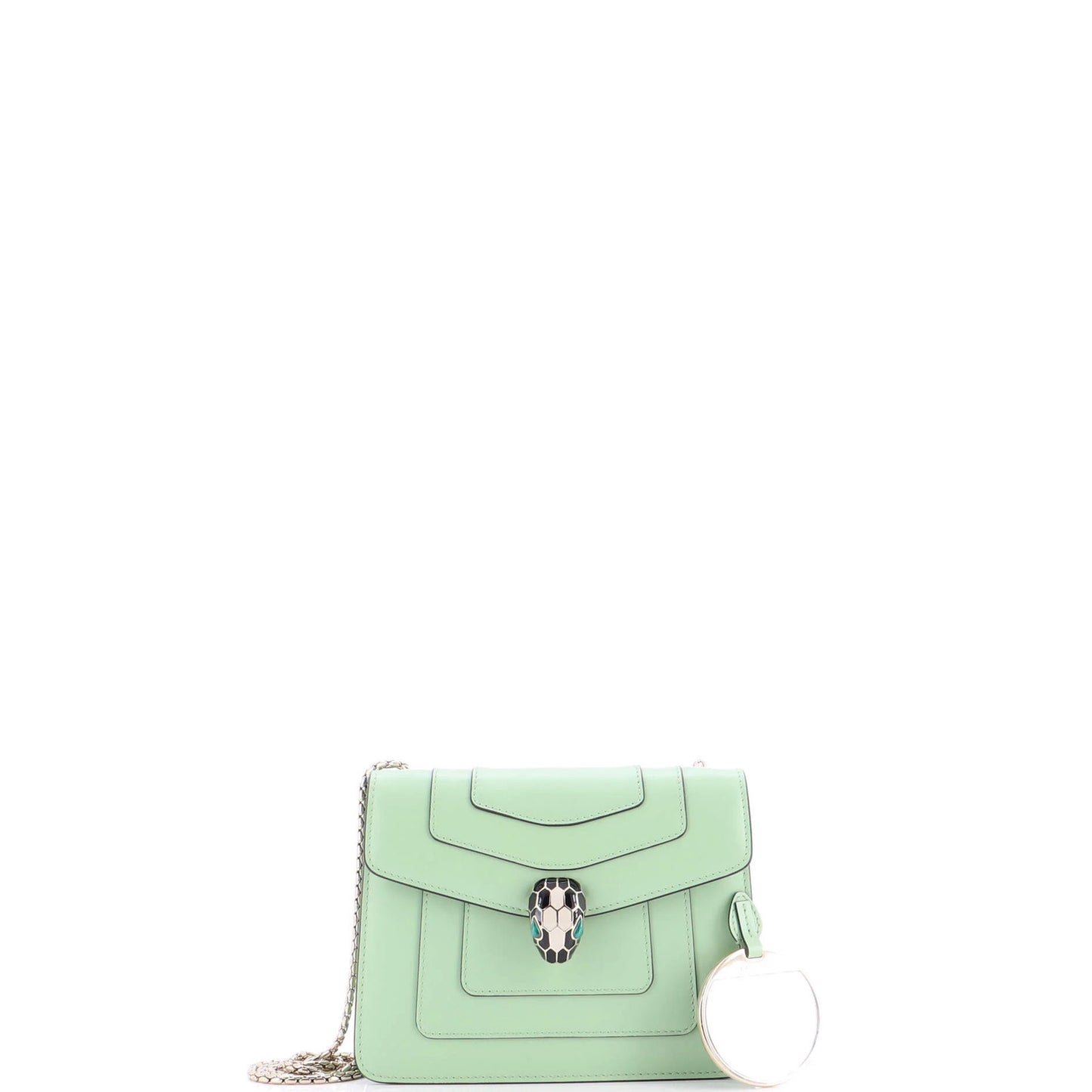 Bvlgari Serpenti Forever Square Shoulder Bag Leather Small