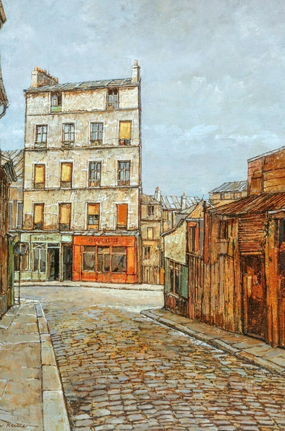Keime Jean French Original Mnilmontant Oil Canvas Signed Framed