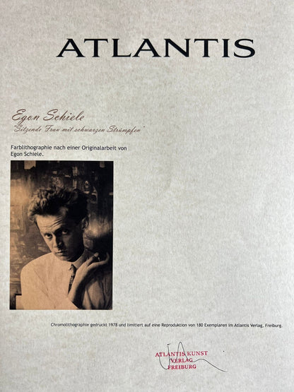 Egon Schiele Lithograph Numbered Coa