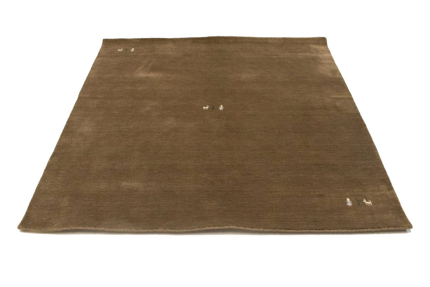 Handmade Brown Gabbeh Modern Square Rug Tribal Style Living Room Carpet 6X6 ft