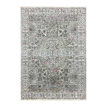 6'1"X9'3" White Hand Knotted Mamluk Dynasty Design Undyed 100% Wool Rug
