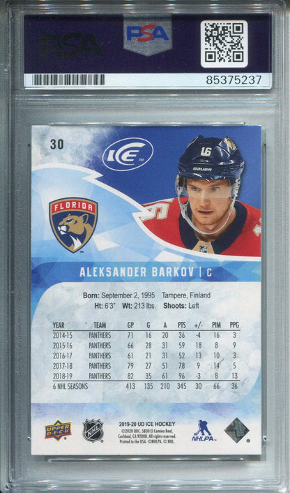 Aleksander Barkov Autographed Upper Deck Card Psa Auto Grade 10