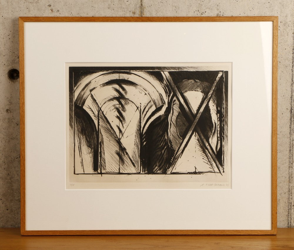 Gerard Titus Carmel (France) Original Etching Pencil Signed Numbered Framed Moma