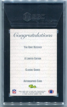 Deion Sanders 1993 Classic Pro Line Autographed Card 506/900 Sgc Graded