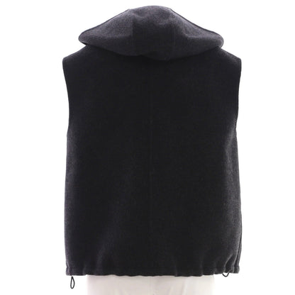 Blend Gucci Women's Logo Zip Hooded Vest Wool