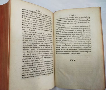 Louis-Sebastien Mercier De J.J. Rousseau 1791 First Edition Leather Book Revolut