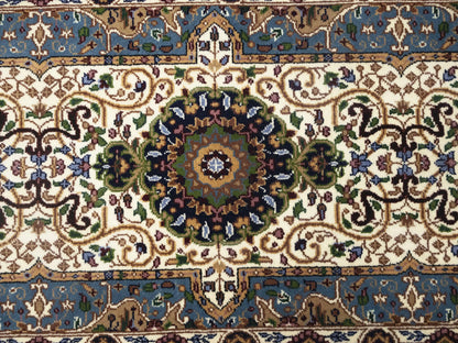 Handmade Kirman Oriental Runner Rug Floral Design