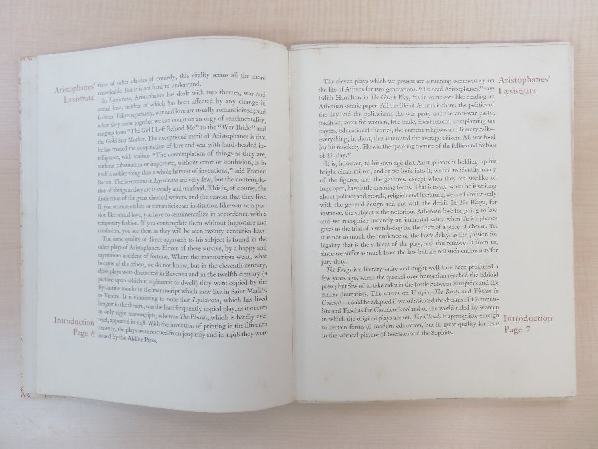 Aristophanes, Gilbert Seldes, Pablo Picasso Lysistrata 1934 Signed Picasso