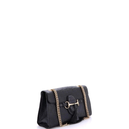 Gucci Emily Chain Flap Bag Guccissima Leather Medium