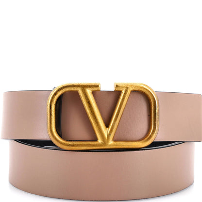 Valentino Garavani Vlogo Reversible Belt Leather Wide