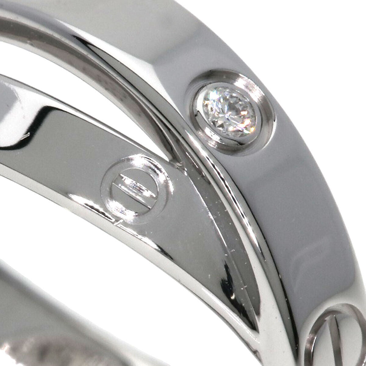 CARTIER Ring Be Love 6P Diamond #46 K18 White Gold