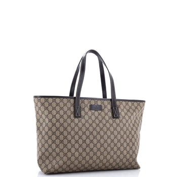 Gucci Plus Tote Gg Coated Canvas With Leather Large