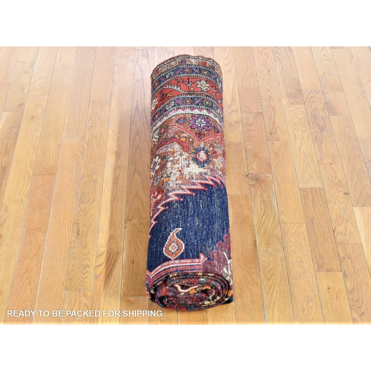 6'5"X14' Blue Antique Northwest Farsian Wool Hand Knotted Wide Runner Rug