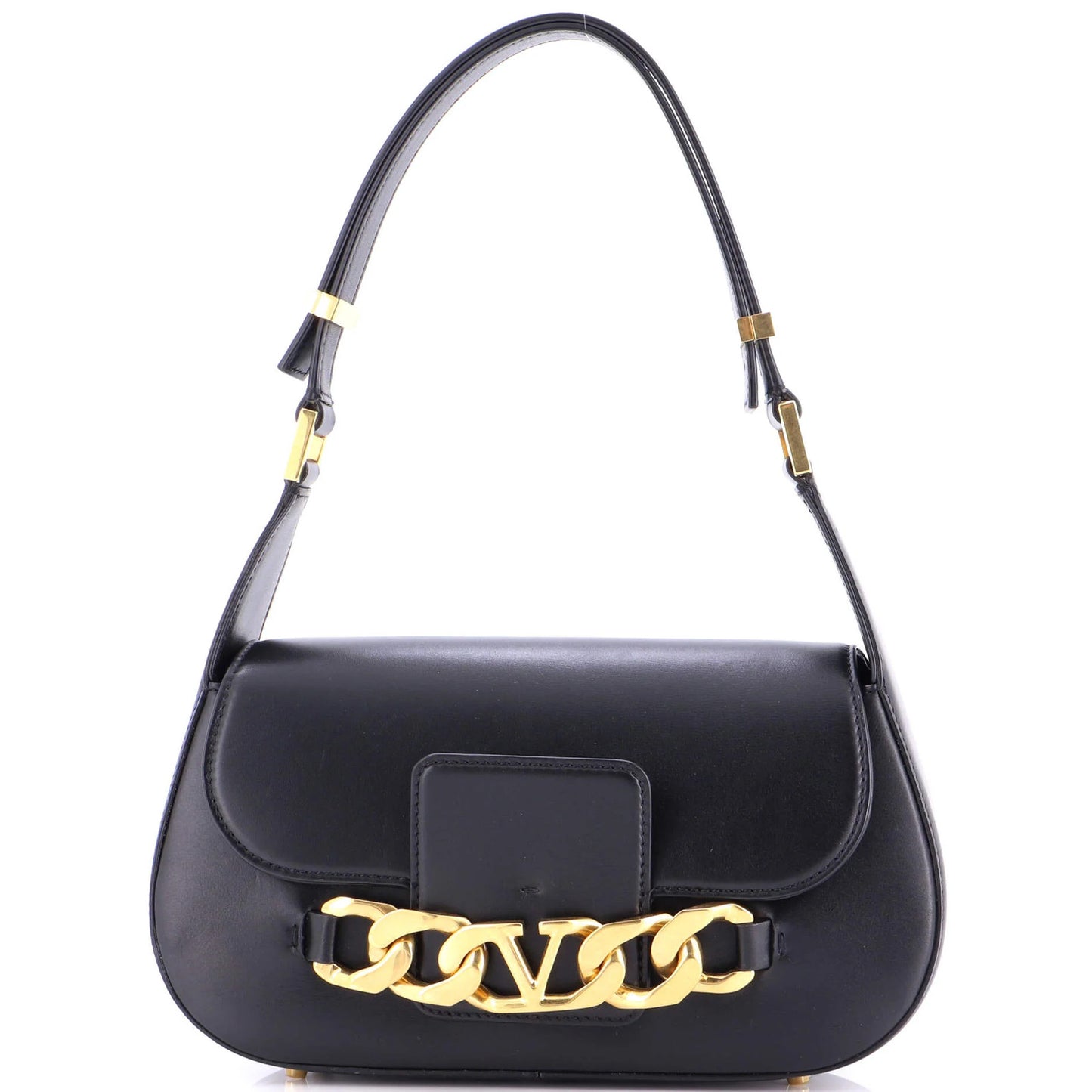 Valentino Garavani Vlogo Chain Flap Shoulder Bag Leather Medium