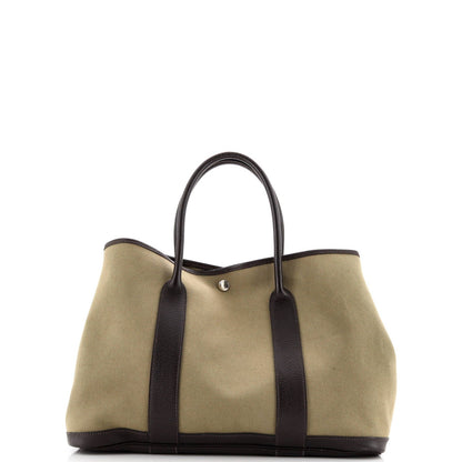 Hermes Garden Party Tote Toile And Leather 36
