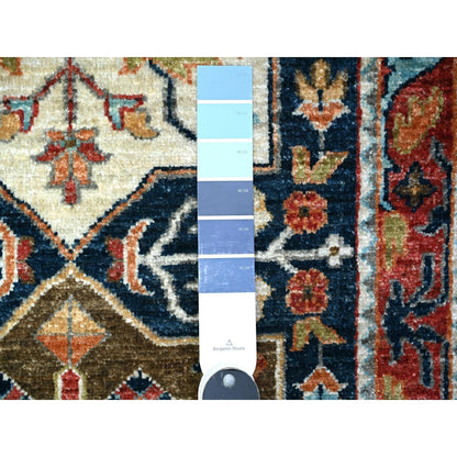 2'7"X9'8" Blue Fine Aryana Caucasian Ashtafa Hand Knotted Oriental Rug