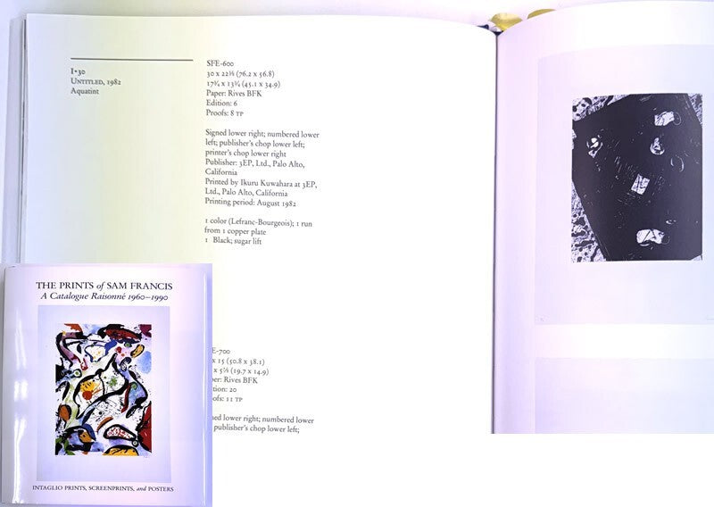 Framed Rare Sam Francis 1982 Original Aquatint Print ED T.P SFE-600 Signed