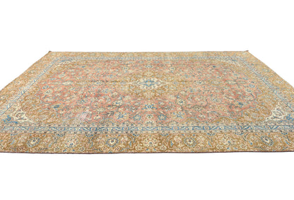 Semi-Antique Stone-Washed Oriental Rug Distressed