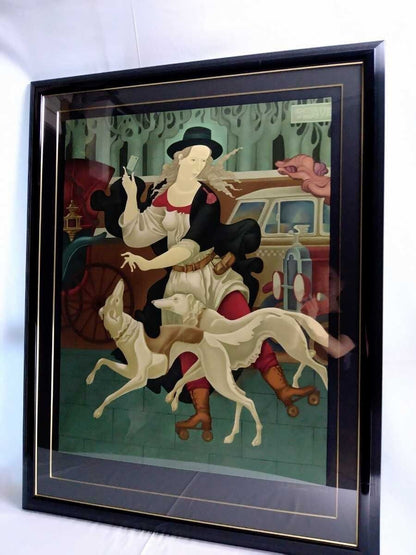 Janet And Emmanuel Snitkovsky " Fifthave "Original Silkscreen Ukrainian Art