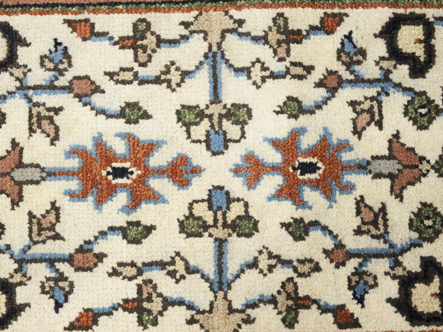 Oversized Heriz Serapi Floral Runner Hand-Knotted