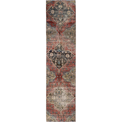 2'2"X9'9" Red Vintage Northwest Zoroastrian Hand Knotted Wool Runner Rug