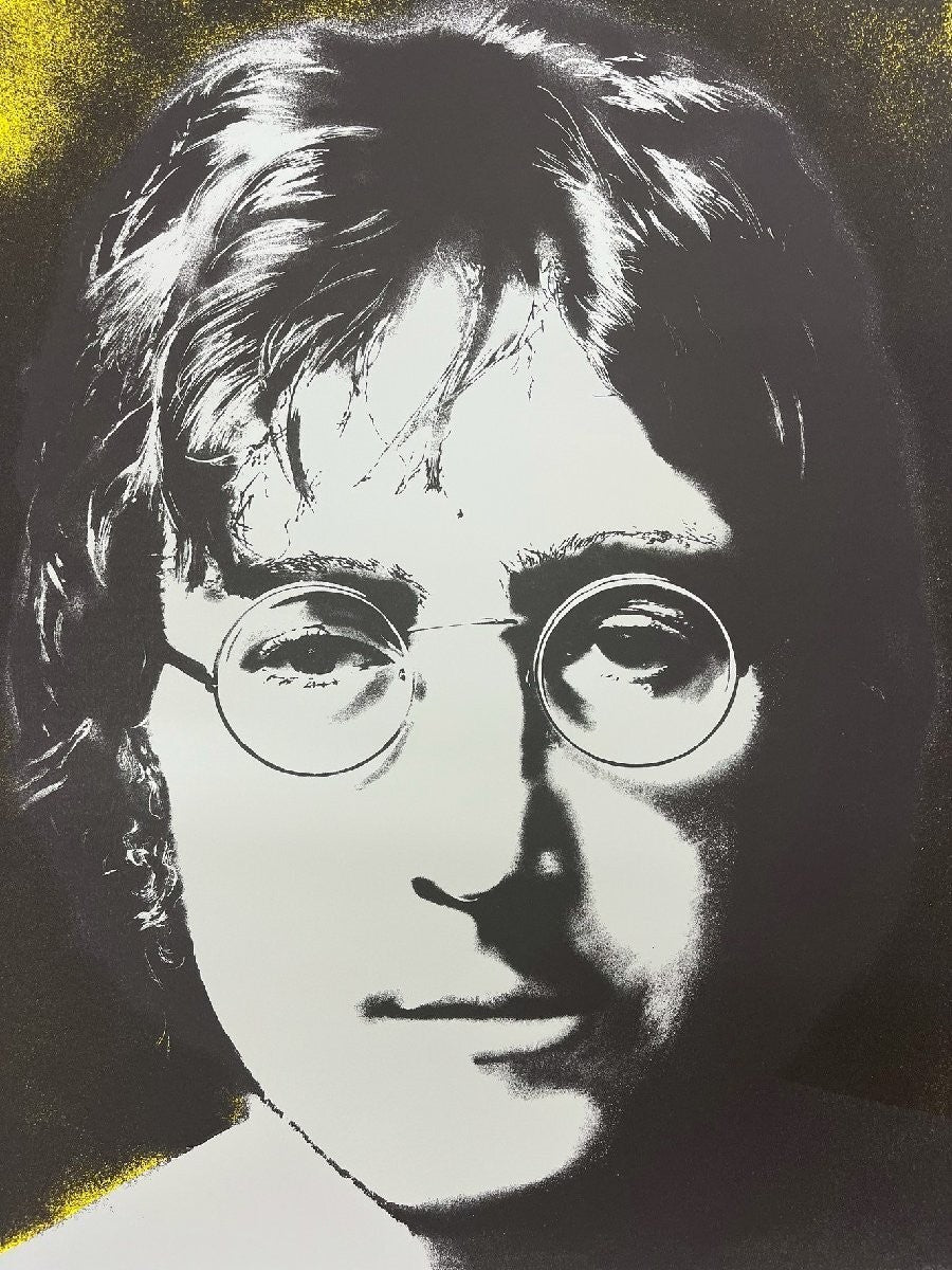 John Lennon Photographic Portrait Silkscreen 174/300 Signed By Yoko Ono W Mark