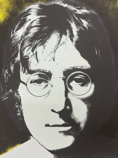 John Lennon Photographic Portrait Silkscreen 174/300 Signed By Yoko Ono W Mark