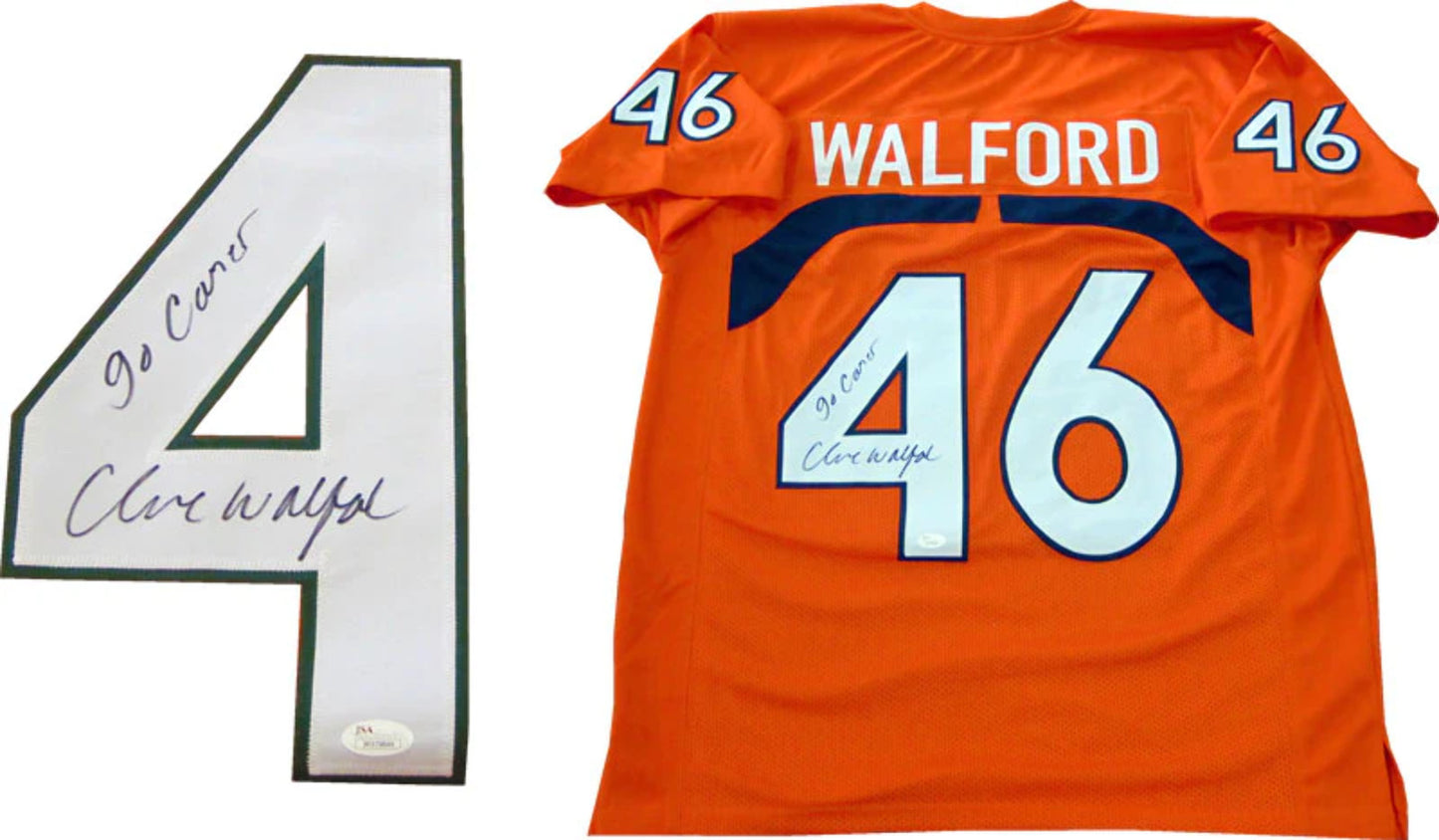 Clive Walford Go Canes Autographed University Of Miami Hurricanes Jersey (Jsa)