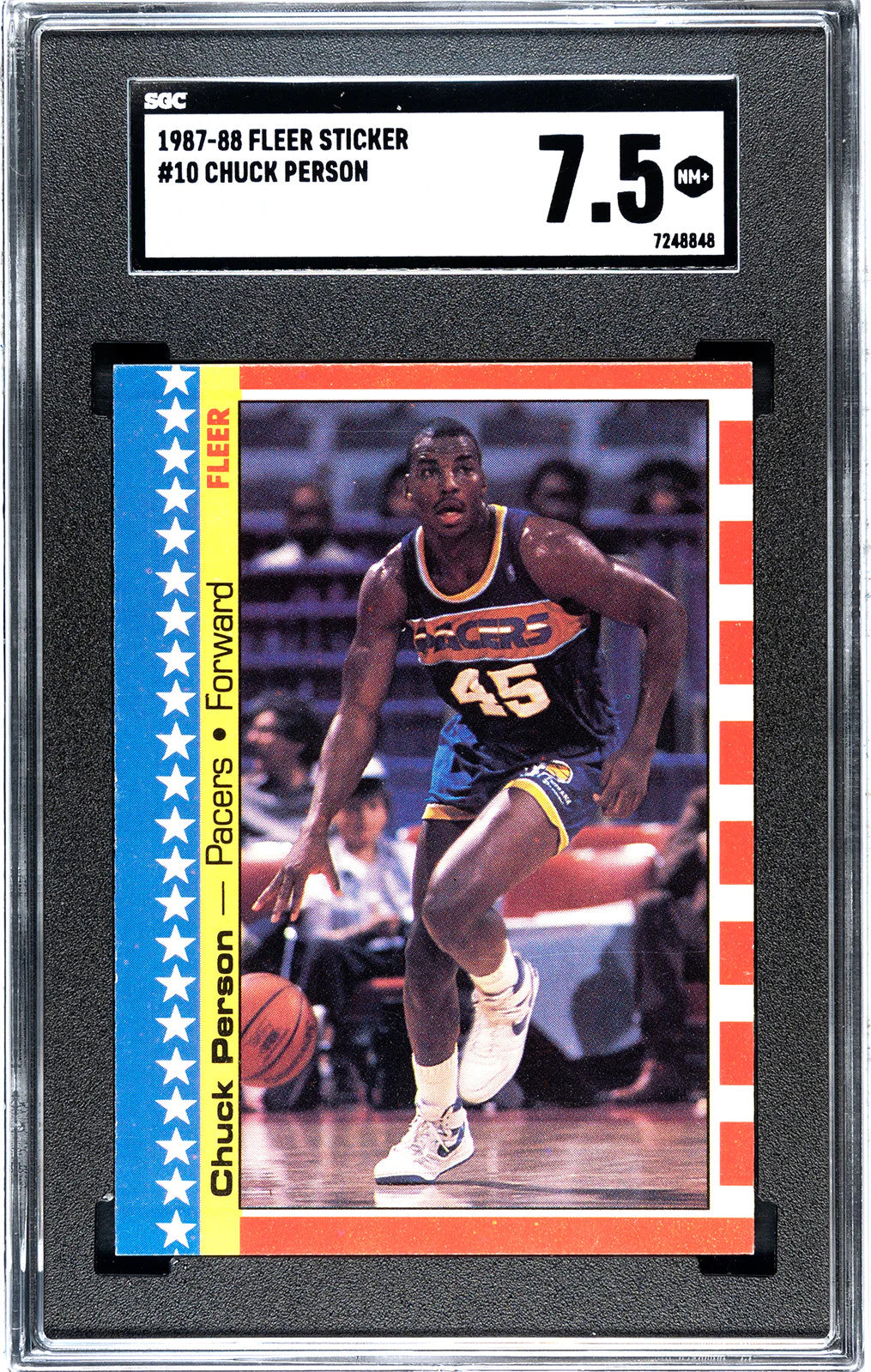 Chuck Person 1987-88 Fleer Sticker #10 Sgc 7.5