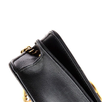 Gucci Gg Marmont Chain Flap Bag Embellished Matelasse Leather Mini