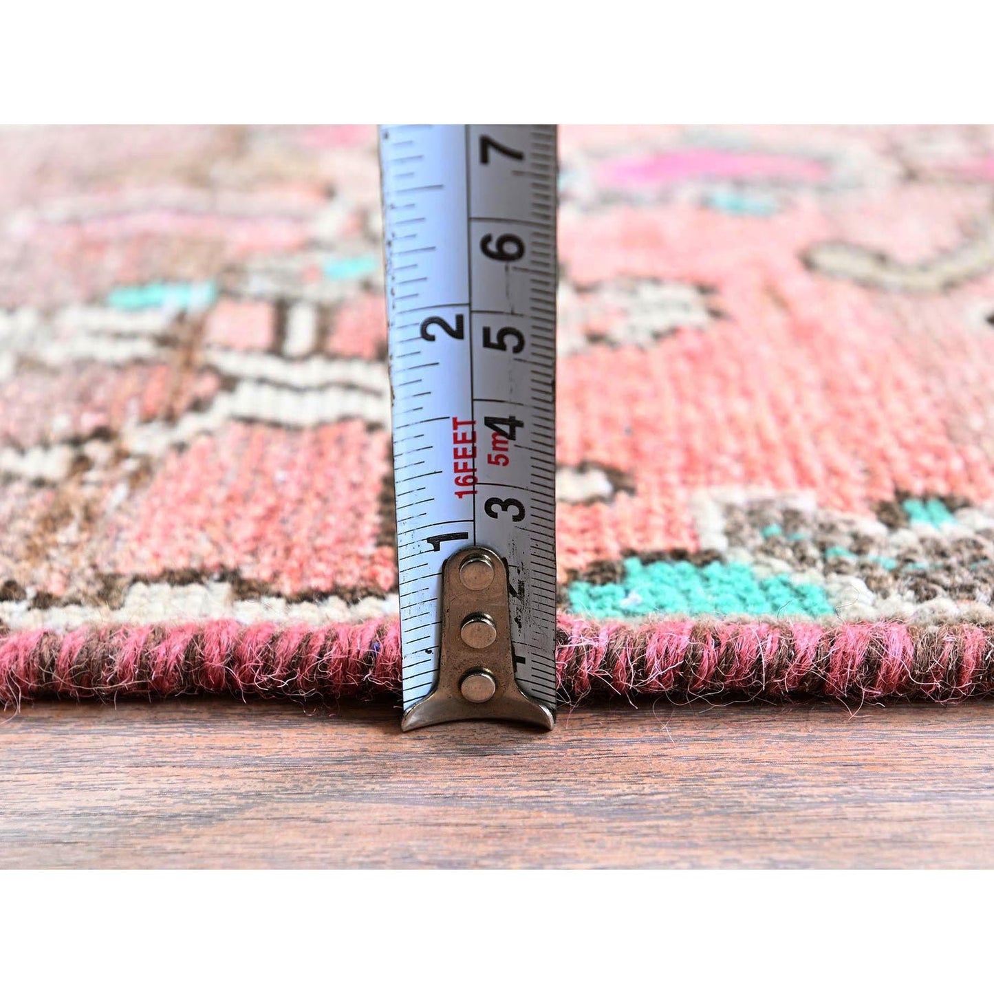 2'X9'7" Red Vintage Zoroastrian Khamadan Hand Knotted Pure Wool Runner Rug