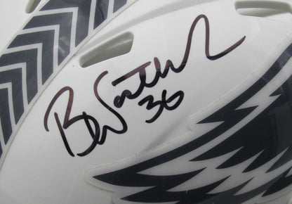 Brian Westbrook Signed Eagles 2024 Salute To Service Mini Helmet Beckett 193082