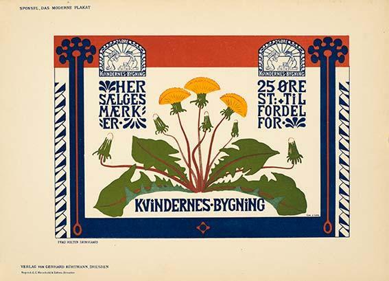Kindernes By Sknosgaard Das Moderne Plakat 1897 Original Stone Lithograph