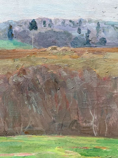 Nikolai Novikov First Spring 1974 Original Soviet Russian Oil Painting Horses