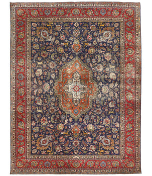 Antique Distressed Vintage Oriental Rug, Stone-Washed 10x13 ft