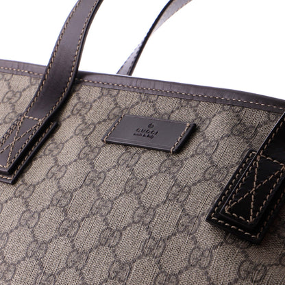 Gucci Plus Tote Gg Coated Canvas With Leather Large