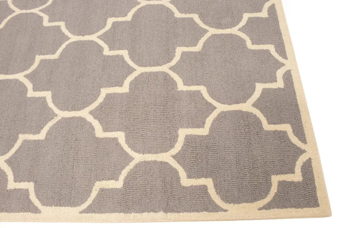 5x8 Hand-Tufted Wool Rug with Trellis Design - Modern Home Decor Carpet