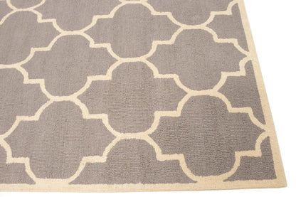 5x8 Hand-Tufted Wool Rug with Trellis Design - Modern Home Decor Carpet