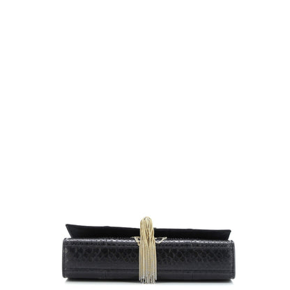 Saint Laurent Classic Monogram Tassel Crossbody Bag Python Medium