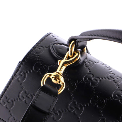 Gucci Padlock Top Handle Bag Guccissima Leather Small