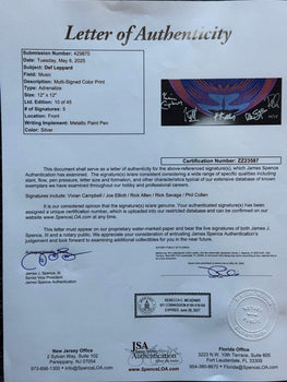 Def Leppard Autographed Adrenalize Alternative Album Art Print Framed L.E.10/45