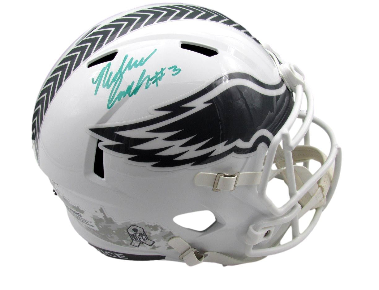 Nolan Smith Signed Full Size Replica Salute To Service Helmet Eagles Jsa 193471